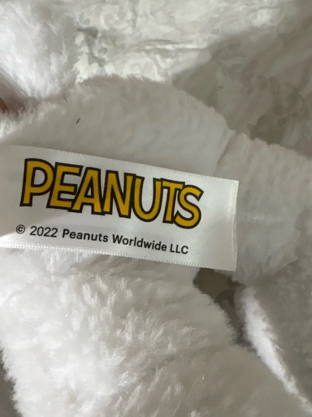 Peanuts White & Black Snoopy Plush with Red Collar